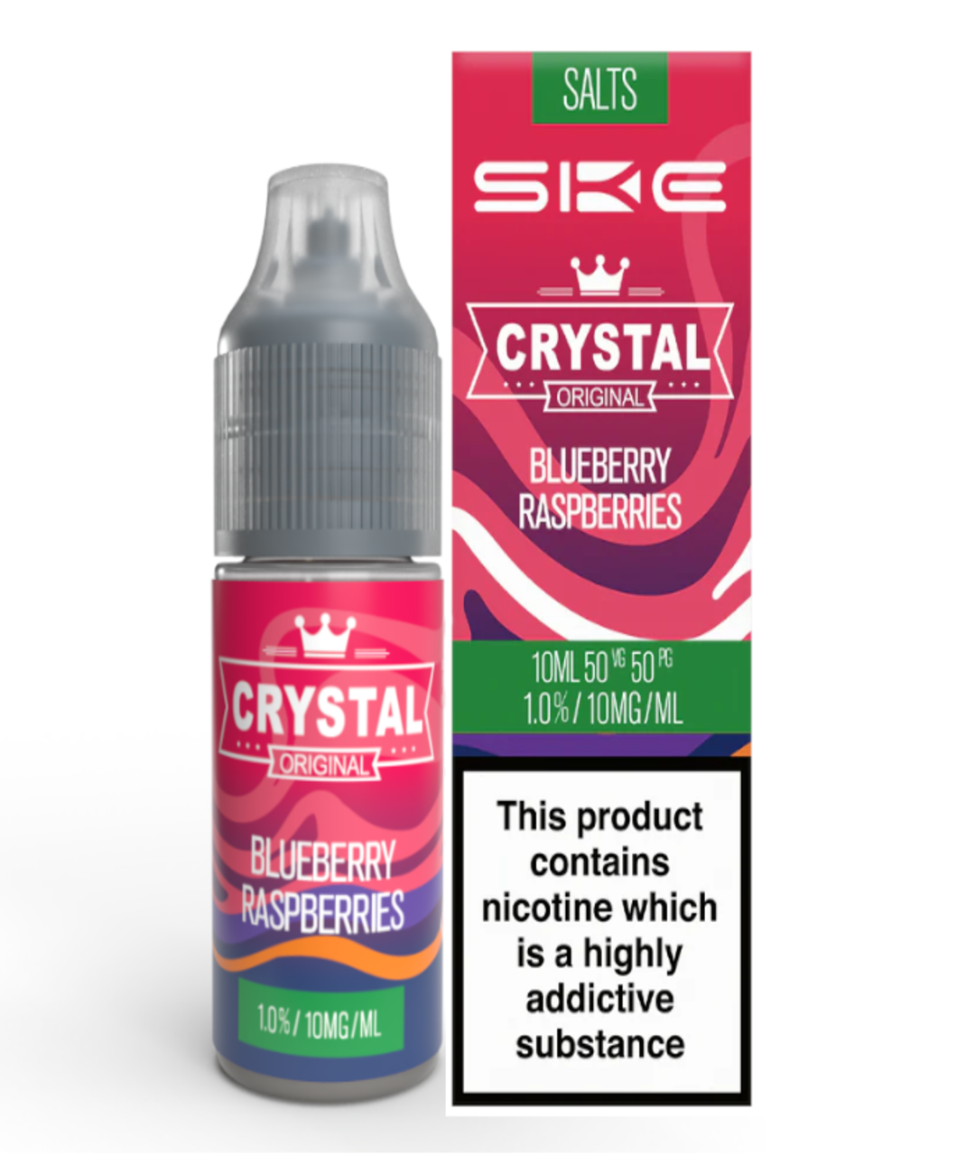 Crystal Ske Nic Salts Blueberry Raspberries - 10ml