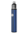 A blue and black Aspire BP Stik Kit with a textured grip and an integrated round silver button, isolated on a white background.