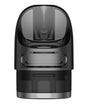 Close-up of a black electronic component with a sleek, transparent top and a rectangular opening at the front. The Aspire Flexus Q Replacement Pods - 1 Pack has a modern, minimalist design and offers 2ml e-liquid capacity, perfect for MTL and RDTL vaping, making it an ideal replaceable cartridge for your electronic gadget or vape.