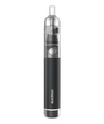 A black Aspire Cyber G Kit with a transparent tank and silver accents, featuring a prominent central button and display screen on its body.