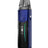 Vaporesso Luxe XR Max electronic cigarette or vaping device in blue, designed for both MTL/DTL vaping, featuring a digital display showing battery level and wattage settings, with a clear tank on top.